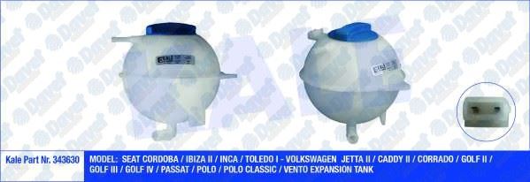 KALE 343630 Radyator Ek Genlesme Su Deposu Vw Cordoba-Ibiza Ii-Inca-Toledo I/Jetta Ii-Caddy Ii-Corrado-Golf Ii-Golf Iii-Golf Iv-Passat-Polo-Polo Classic-Vento (Kapakli)